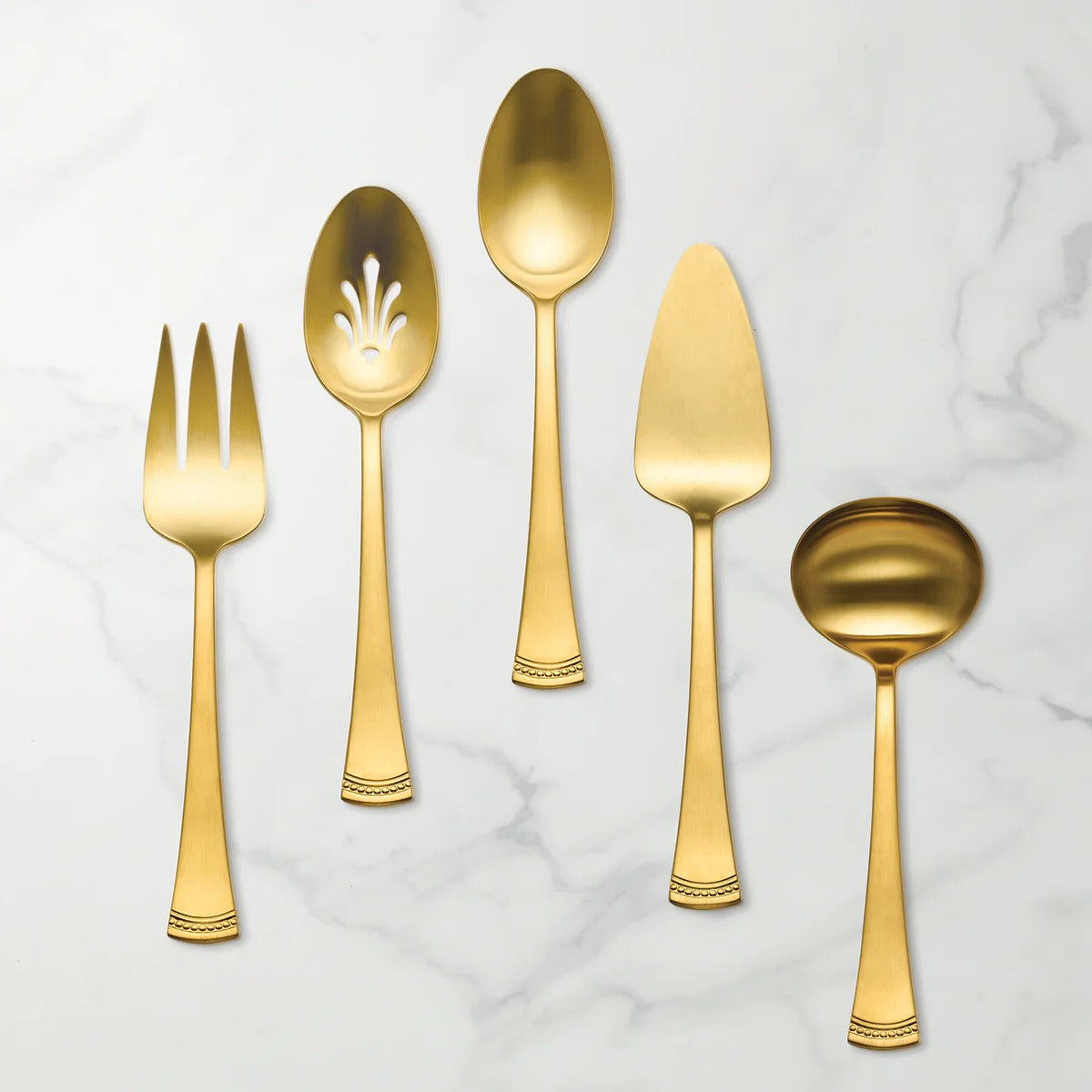 Portola Satin Gold 5-Piece Hostess Set