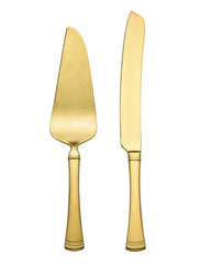 Portola Satin Gold 2-Piece Dessert Set