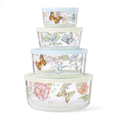 Butterfly Meadow Glass Food Storage Containers With Lids, Se