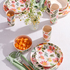 24 Seven Melamine Floral 12-Piece Dinnerware Set