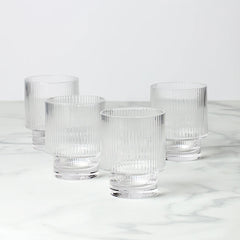 Modulus Tumblers, Set Of 4, Clear