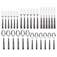 Coronado Charcoal 30-Piece Flatware Kit
