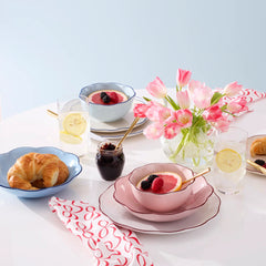 Garden Party 16-Piece Dinnerware Set, Blue