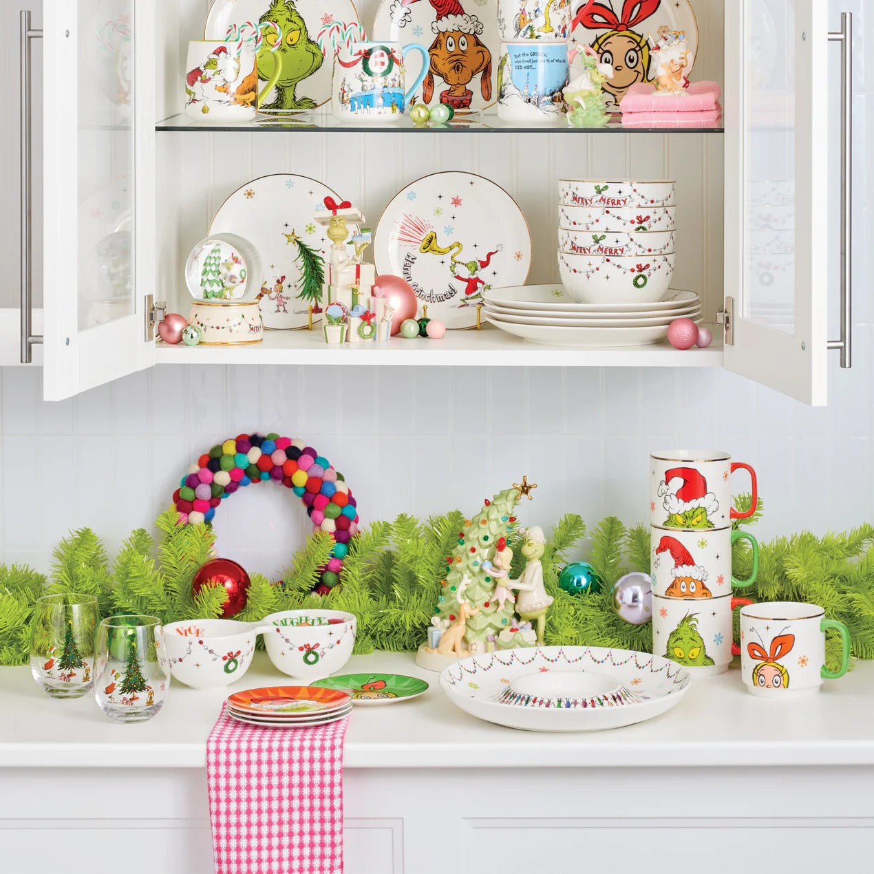Merry Grinchmas Tidbit Plates, Set4 Asst