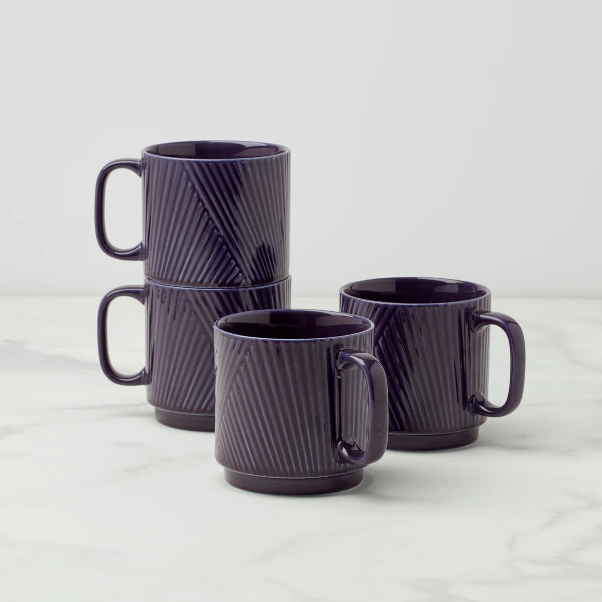 Modulus Mugs, Set Of 4, Nightshade