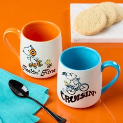 Peanuts Mugs, Set Of 2, Rollin'-All Good