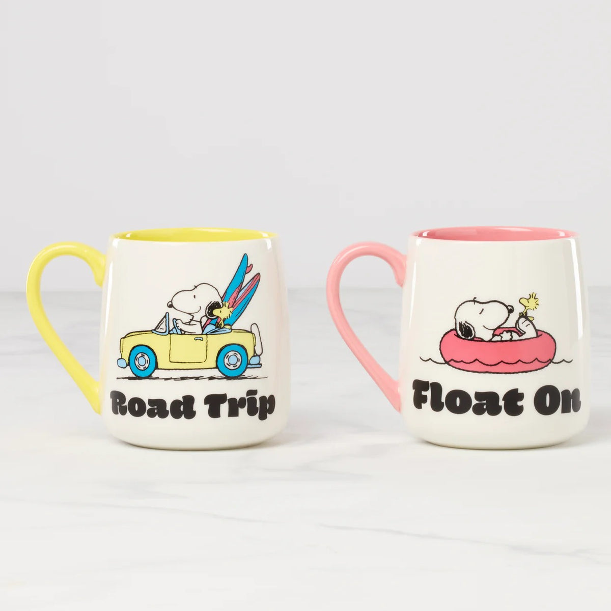 Peanuts Mugs, Set Of 2, Road Trip-Float On