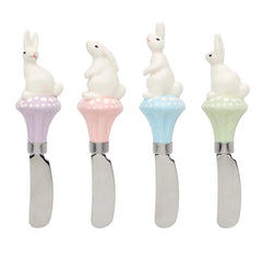 Bunny Hop Cheese Spreaders, Set of 4