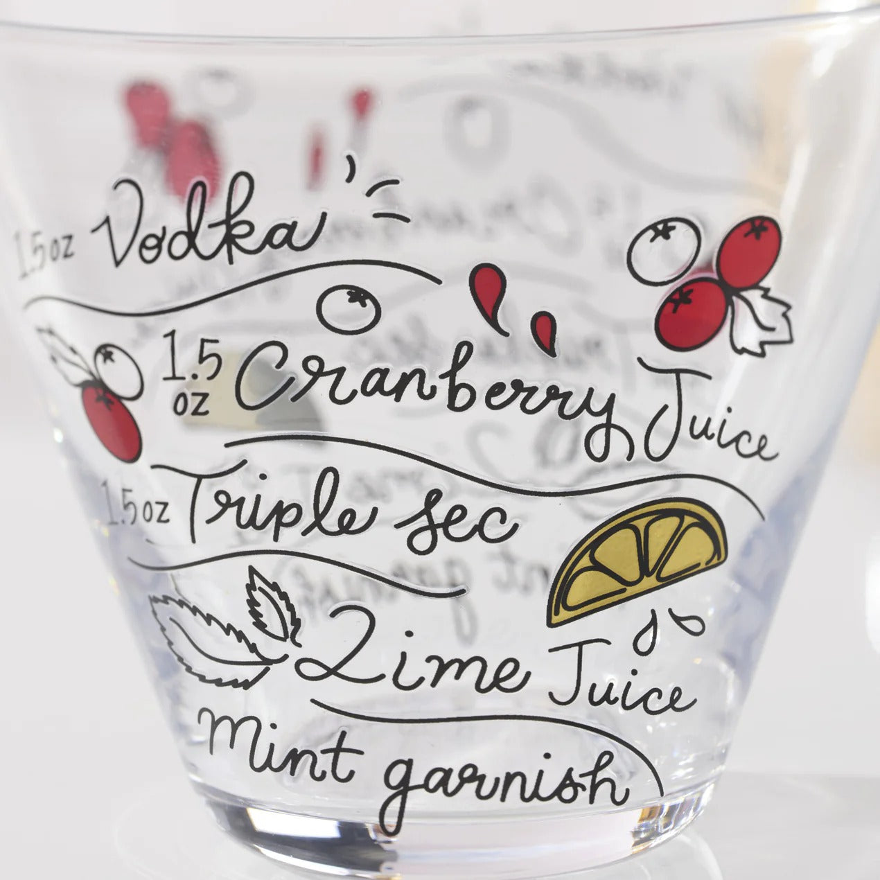 Make Merry Stemless Martini Glasses, Set of 4