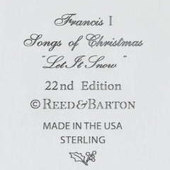 Songs Of Christmas Sterling Silver Ornament