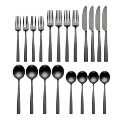 Modulus Satin Black 20-Piece Flatware Set