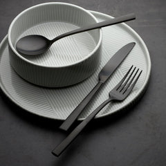 Modulus Satin Black 20-Piece Flatware Set