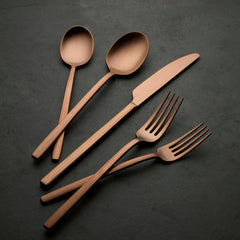 Dean Rose Gold Satin 20-Piece Flatware Set