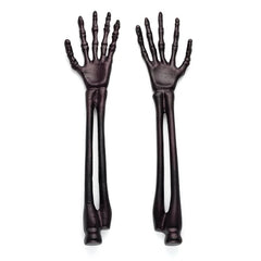 Vintro Halloween Skeleton Black Satin 2-Piece Salad Servers
