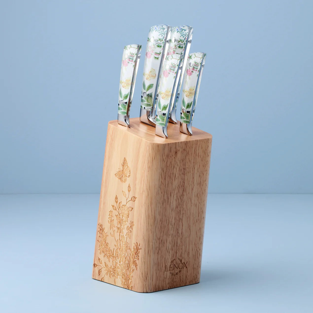 Butterfly Meadow Herbs 6-Piece Cutlery Block Set
