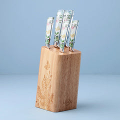 Butterfly Meadow Herbs 6-Piece Cutlery Block Set