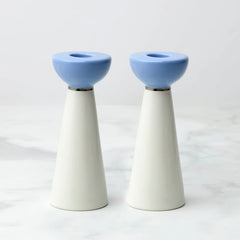 Oak Street Candlestick Holders, Set of 2