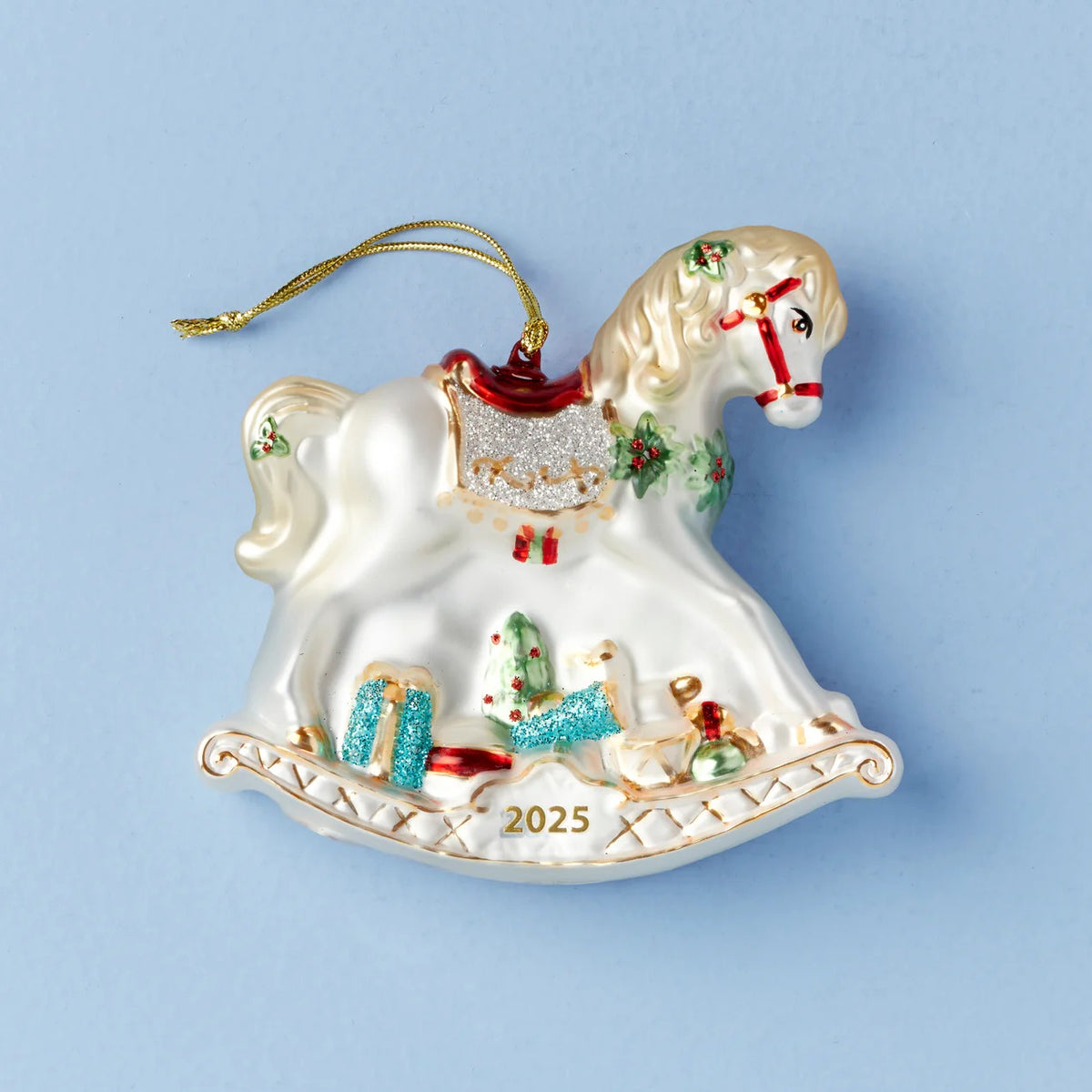 2025 Blown Glass Baby's 1st Rocking Horse Ornament