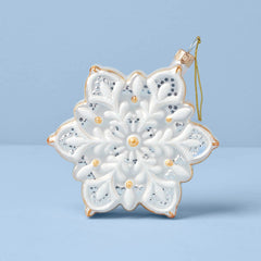 Blown Glass Snowflake Ornament