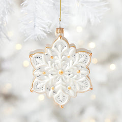 Blown Glass Snowflake Ornament