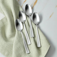 Reid Satin Dinner Spoons, Set of 4