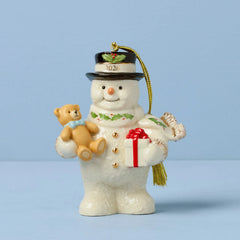 2026 Snowman with Teddy Bear Ornament