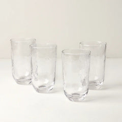 Homespun Clear Tall Tumbler - Set Of 4