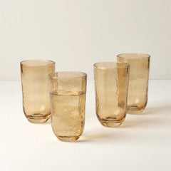 Homespun Amber Tall Tumbler Set of 4