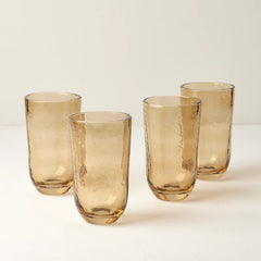 Homespun Amber Tall Tumbler Set of 4