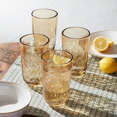 Homespun Amber Tall Tumbler Set of 4