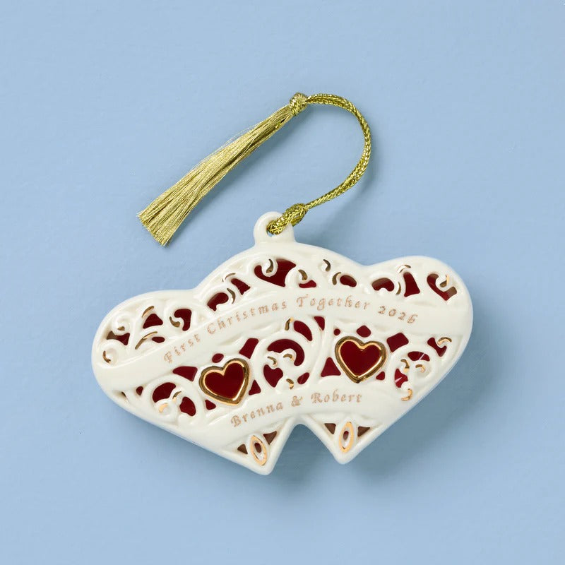 Two Hearts One Love Ornament
