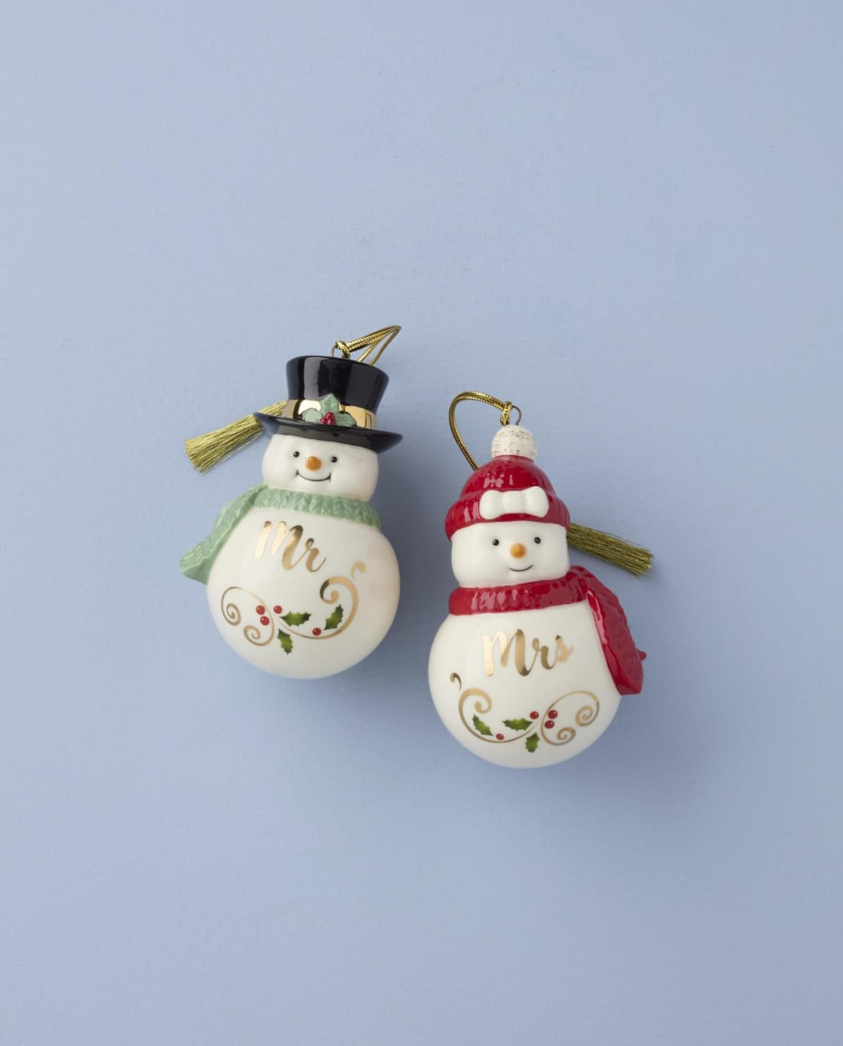 Mr And Mrs Snowman Set - With Box