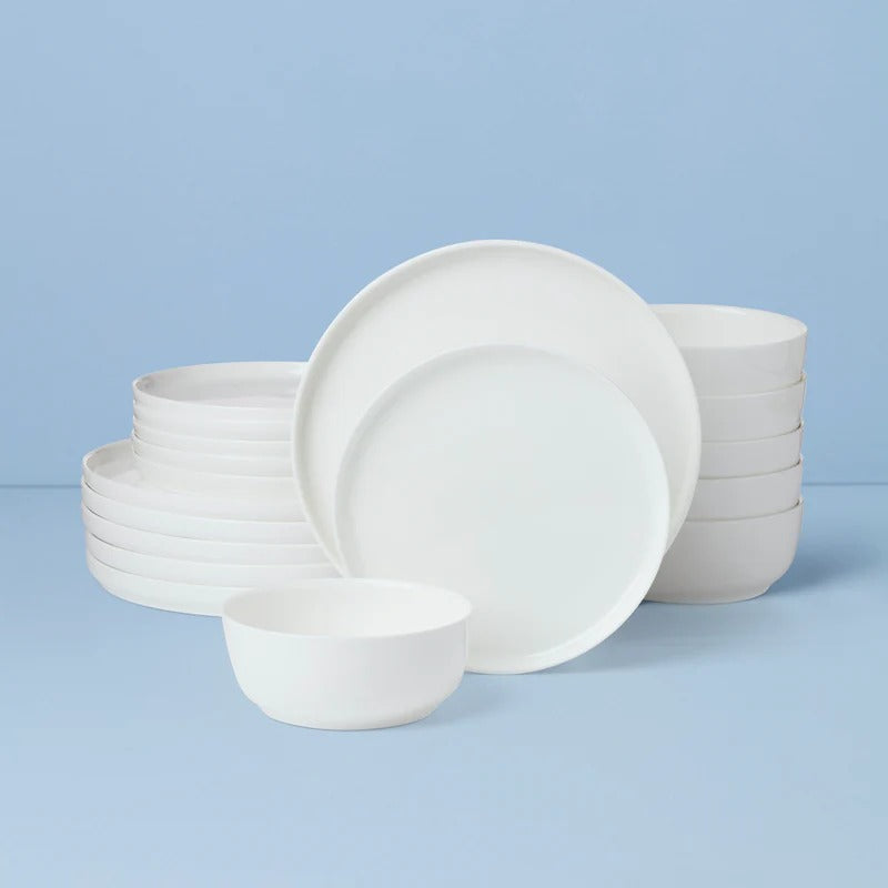 Modern White 18-Piece Dinnerware Set