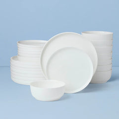 Modern White 24-Piece Dinnerware Set