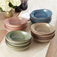 Organic Shades Green Pasta Bowls, Set of 4
