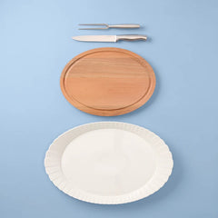 Harvest Turkey Platter and Carving Set of 4