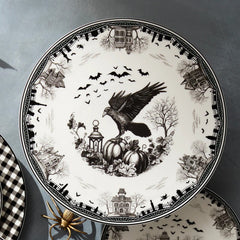 Haunted Village Cake Plate