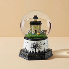 Haunted Village Lit Water Globe