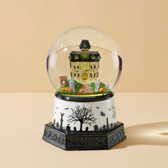 Haunted Village Lit Water Globe