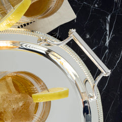 Oval Silverplate Tray With Handles