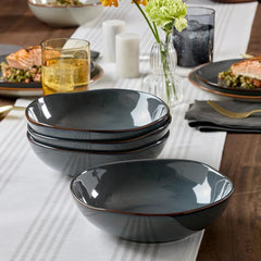 Organic Shades Grey Pasta Bowls, Set of 4