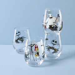 Nightmare Before Christmas Glass Tumblers, Set Of 4, Assorted