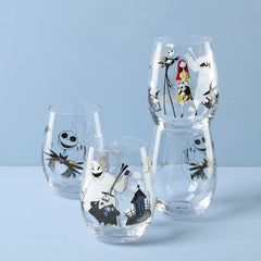 Nightmare Before Christmas Glass Tumblers, Set Of 4, Assorted