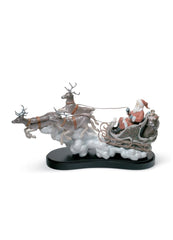 Santa's Midnight Ride Sleigh Figurine - Limited Edition