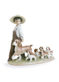 My Little Explorers Boy With Dogs Figurine