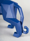 Panther Figurine. Blue Matte