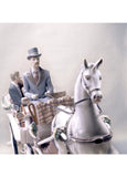 Bridal Carriage Couple Sculpture. Limited Edition