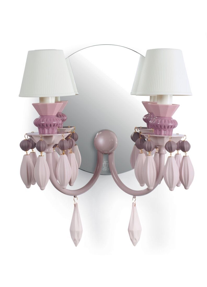 Belle De Nuit 2 Lights Wall Sconce. Pink (us)