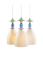 Mademoiselle Round Canopy 3 Lights Sharing Secrets Ceiling Lamp (US)