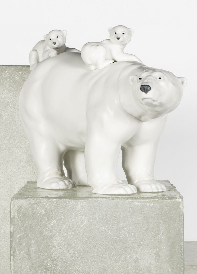 Mummy Bear And Babies Figurine
